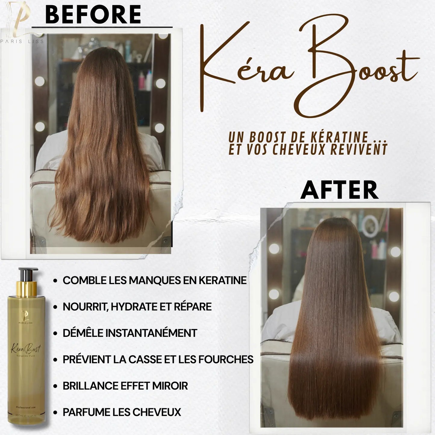 KERABOOST – Keratine Pure en Gel - 300 ML PARIS LISSlissage-PARISLISS.COM