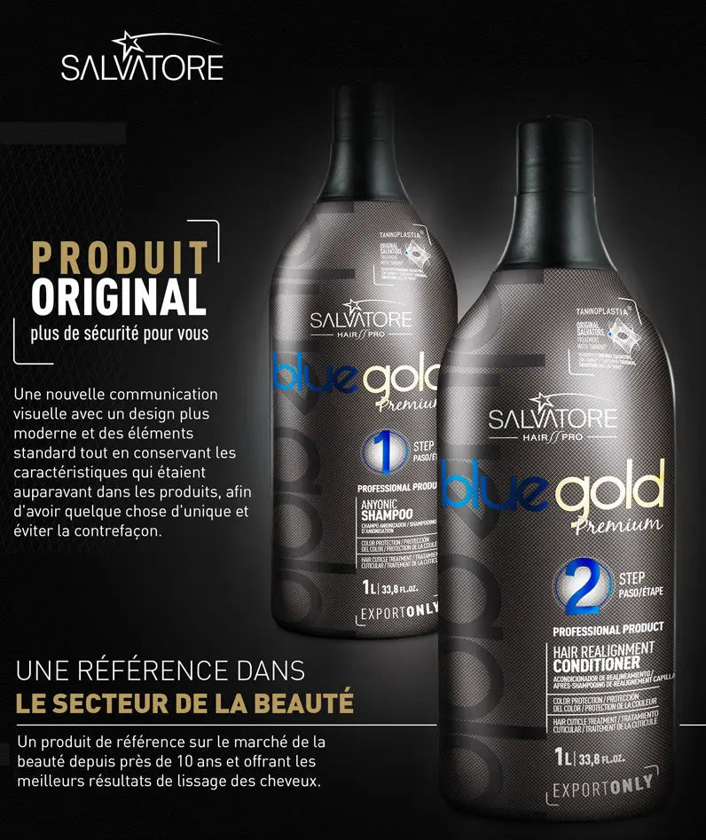 LISSAGE TANIN - SALVATORE - Blue Gold Premium - Lissage au Tanin - step 2 - 1L B