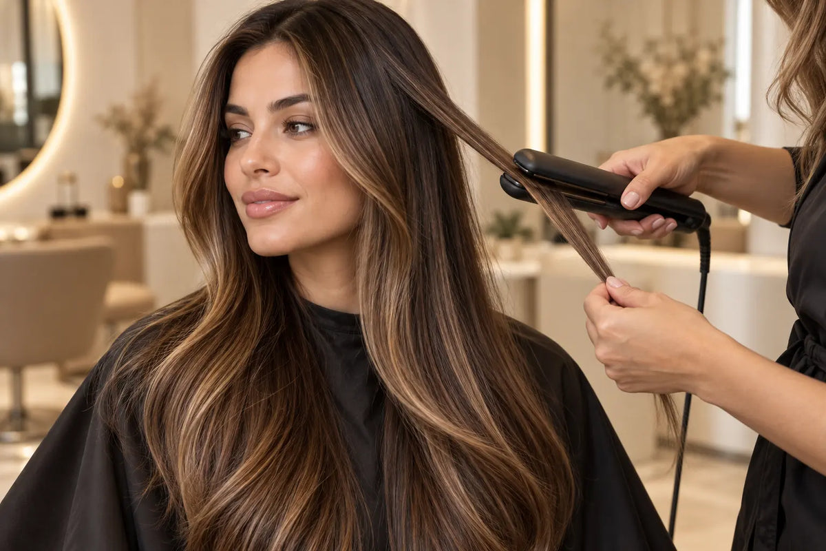 Lissage sur cheveux colorés ou méchés : précautions Bild
