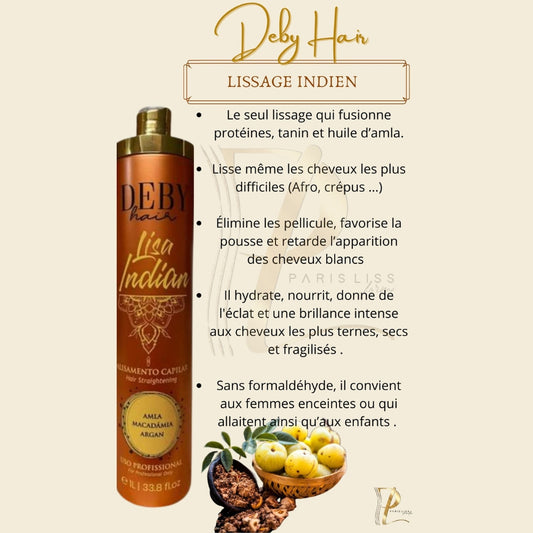DEBY HAIR - Alisado indio Lisa - 1L