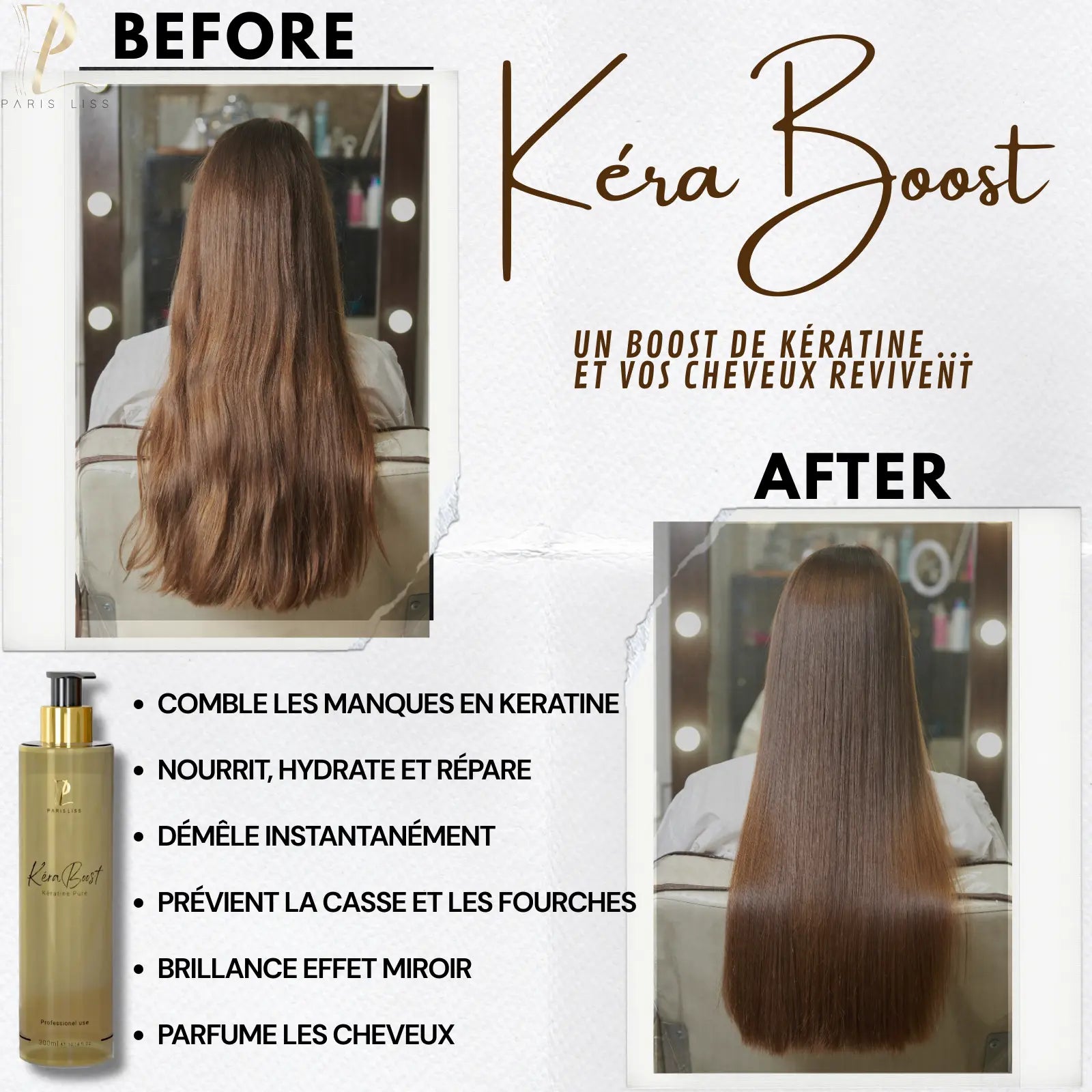 KERABOOST – Keratine Pure en Gel - 300 ML PARIS LISSlissage-PARISLISS.COM