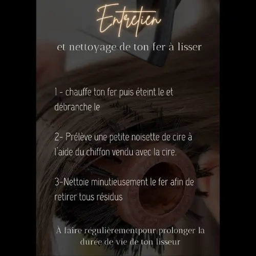 KIT microfibre/cire LIZZE - Entretien des lisseurs LIZZE