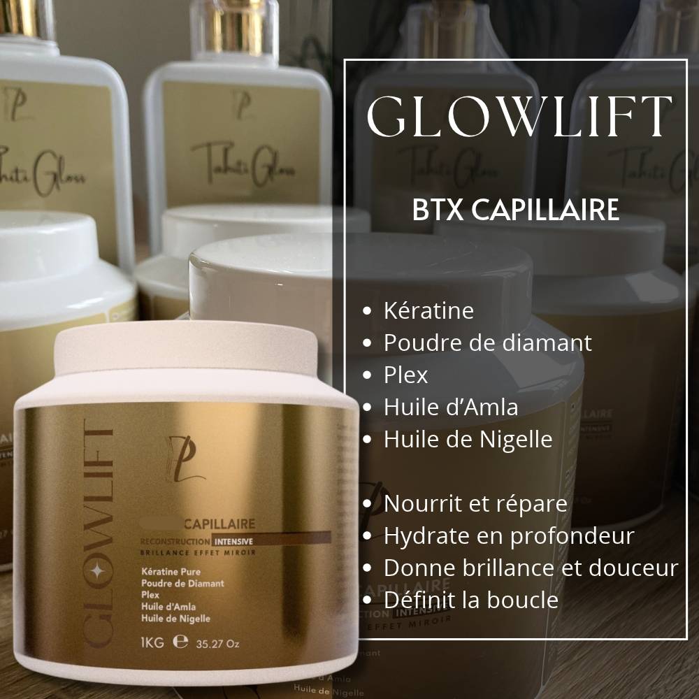 Lissage karité + BTX capillaire : Duo TAHITI GLOSS + Glow-Lift Paris Lisslissage-PARISLISS.COM
