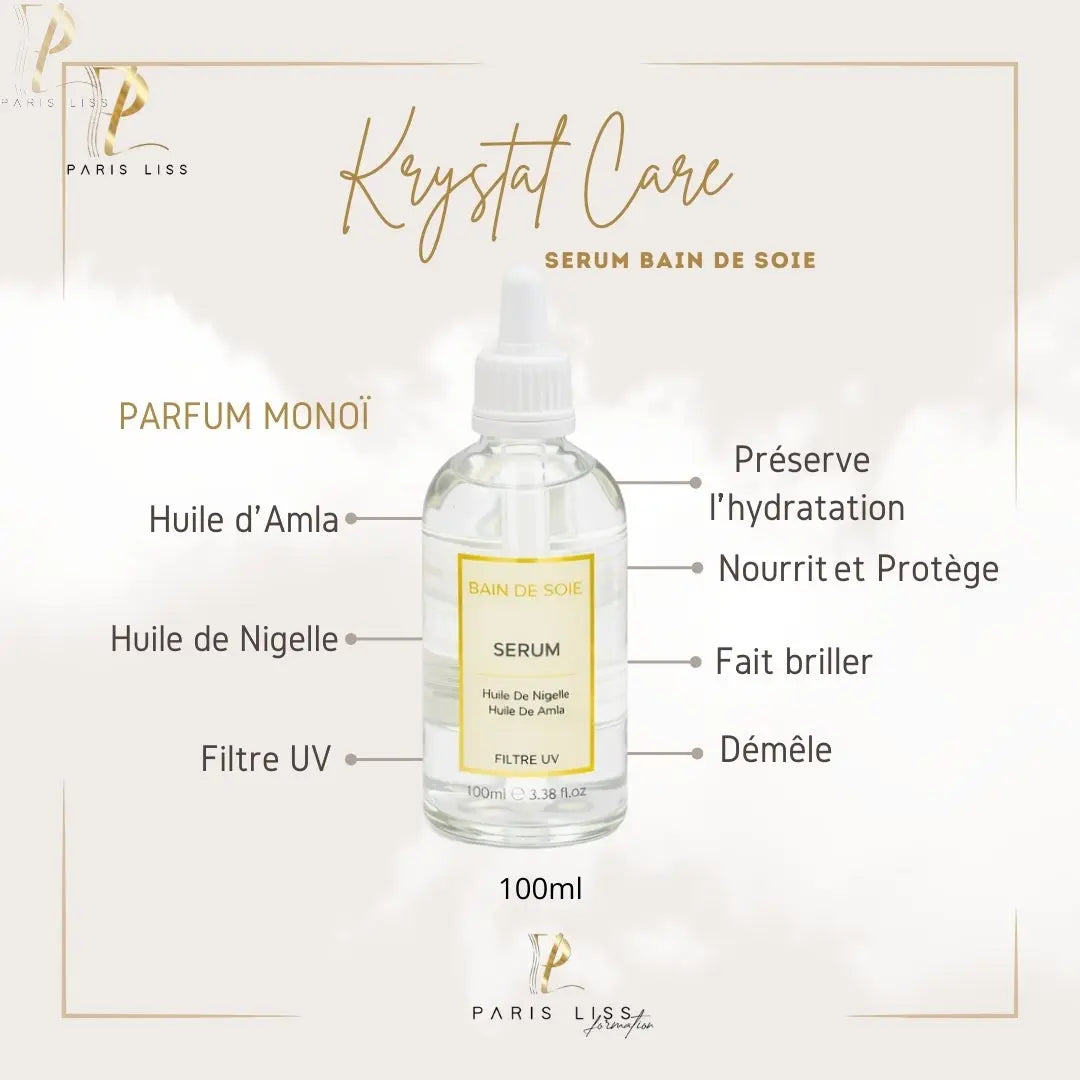 Kit entretien lissage KRYSTAL CARE - Shampoing Sans sulfates + Masque + Sérum