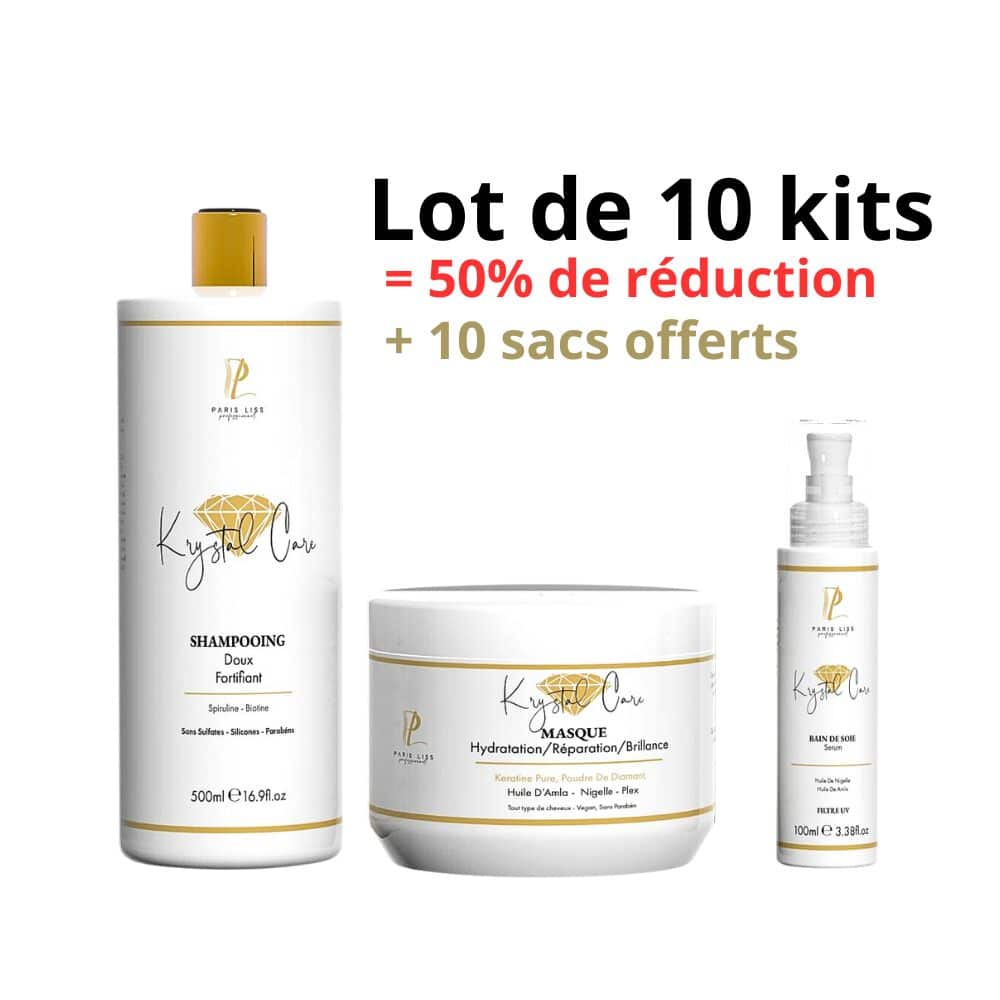 KRYSTAL CARE - Lot 10 Shamp + 10 Masques + 10 Sérums
