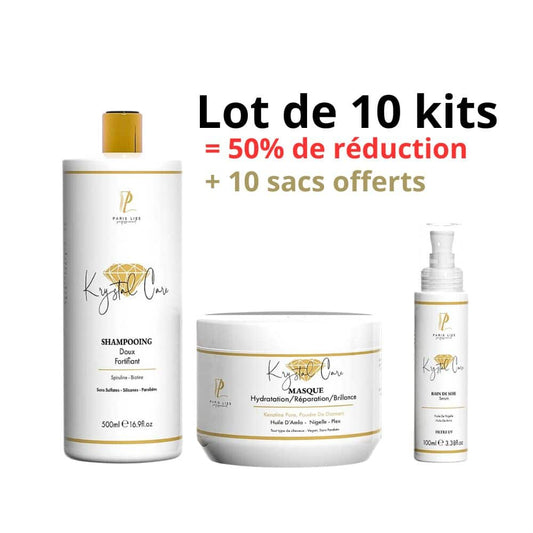 KRYSTAL CARE - Lot 10 Shamp + 10 Masques + 10 Sérums
