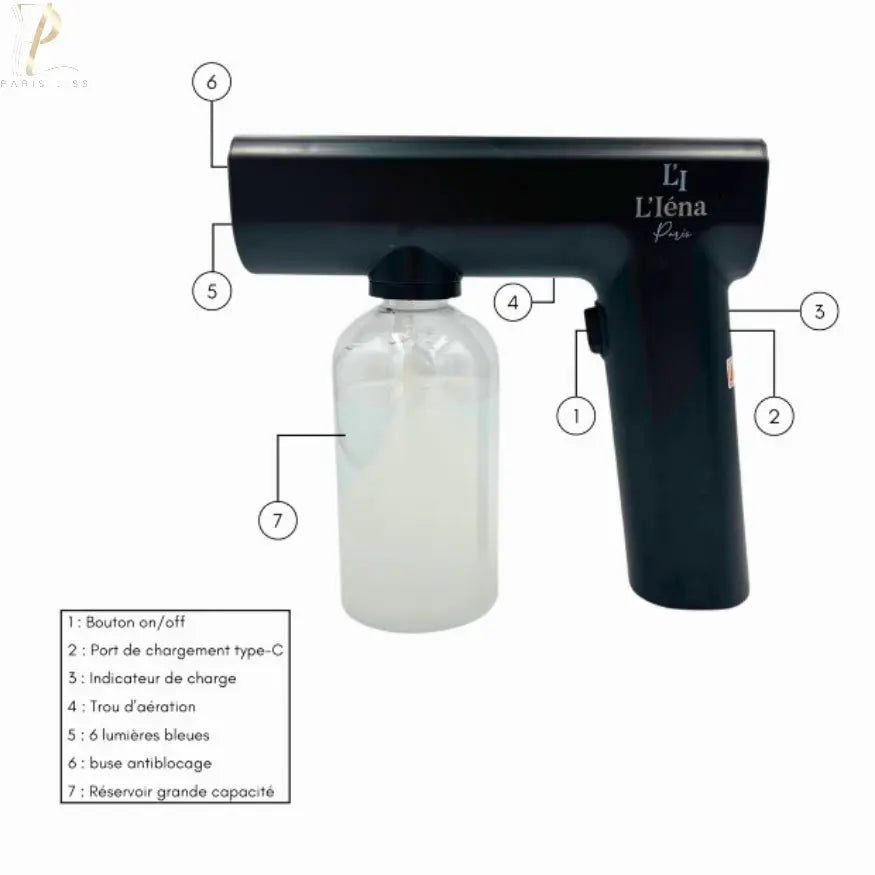 NANO GUN - pistolet atomiseur, diffuseur de nano particules Ma boutiquelissage-PARISLISS.COM