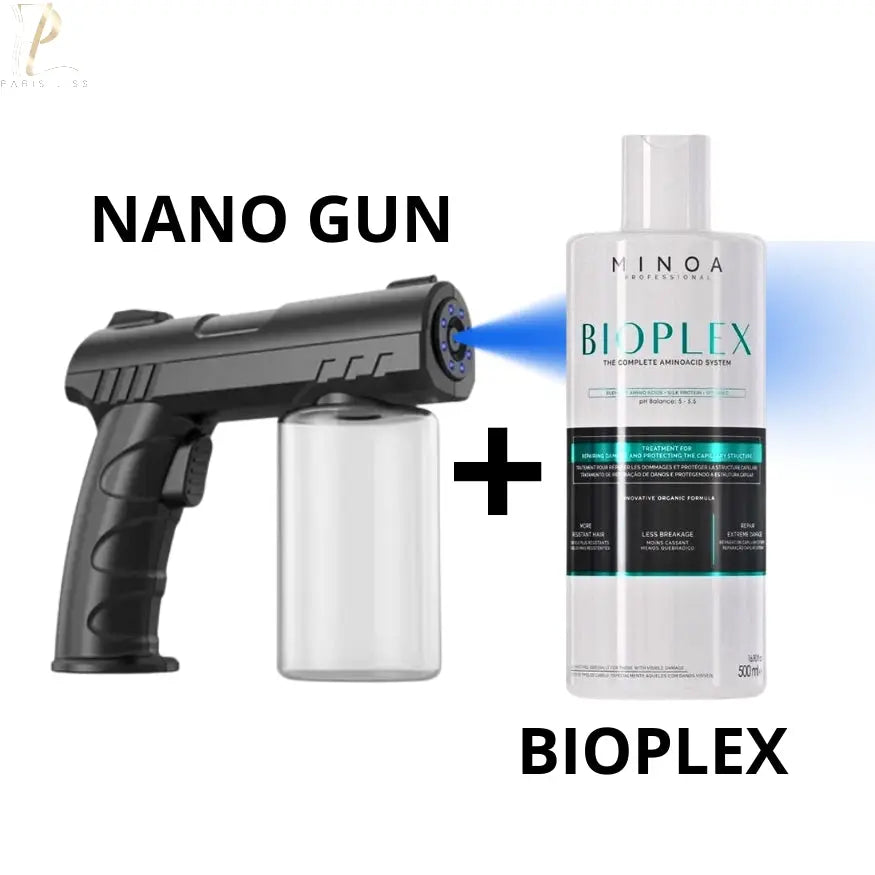 Combo NANO GUN + Soin MINOA BioPlex Aminoacid anti-élasticité- MINOAlissage-PARISLISS.COM