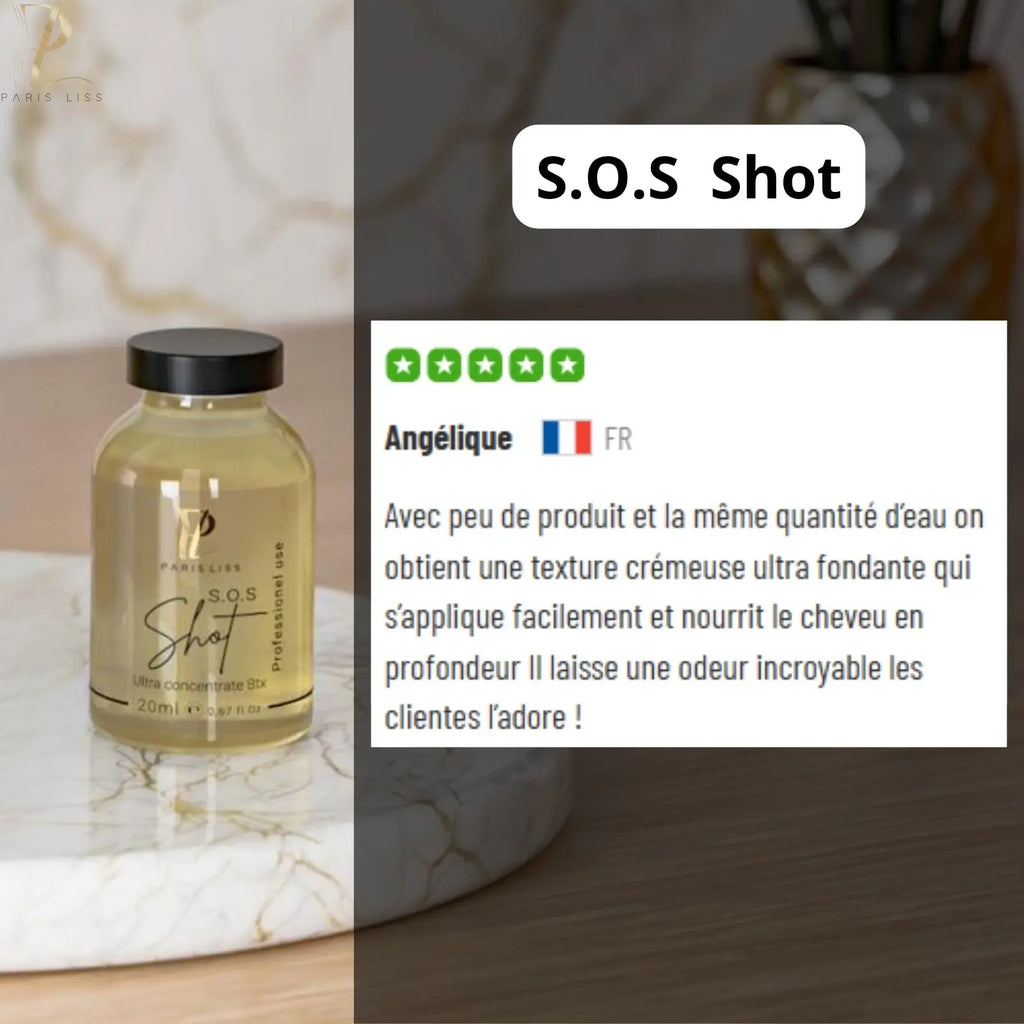 Lot 10 B0TOX - S.O.S   SHOT – Soin Express B0TOX concentré très puissant - 20 ML Paris Lisslissage-PARISLISS.COM