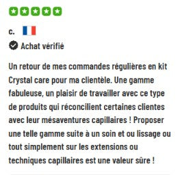 Kit entretien lissage KRYSTAL CARE - Shampoing Sans sulfates + Masque + Sérum