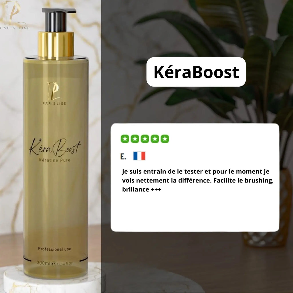 Lot 10 KERABOOST – Keratine Pure en Gel - 300 ML Paris Lisslissage-PARISLISS.COM